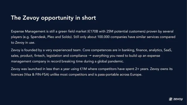 Market sizing / opportunity slide 2 from Zevoy