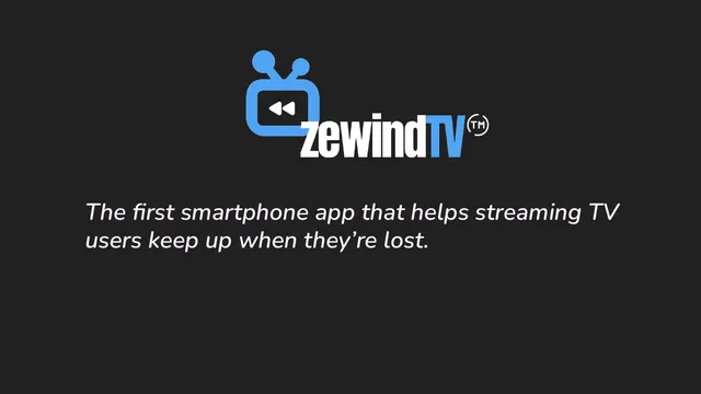 ZewindTV pitch deck cover