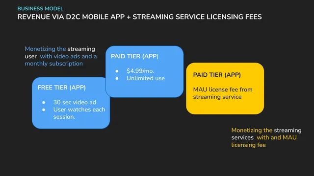Business model / revenue streams slide 10 from ZewindTV