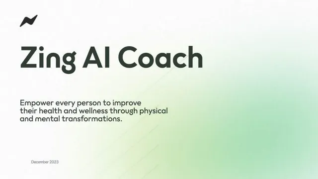 Zing Coach pitch deck cover