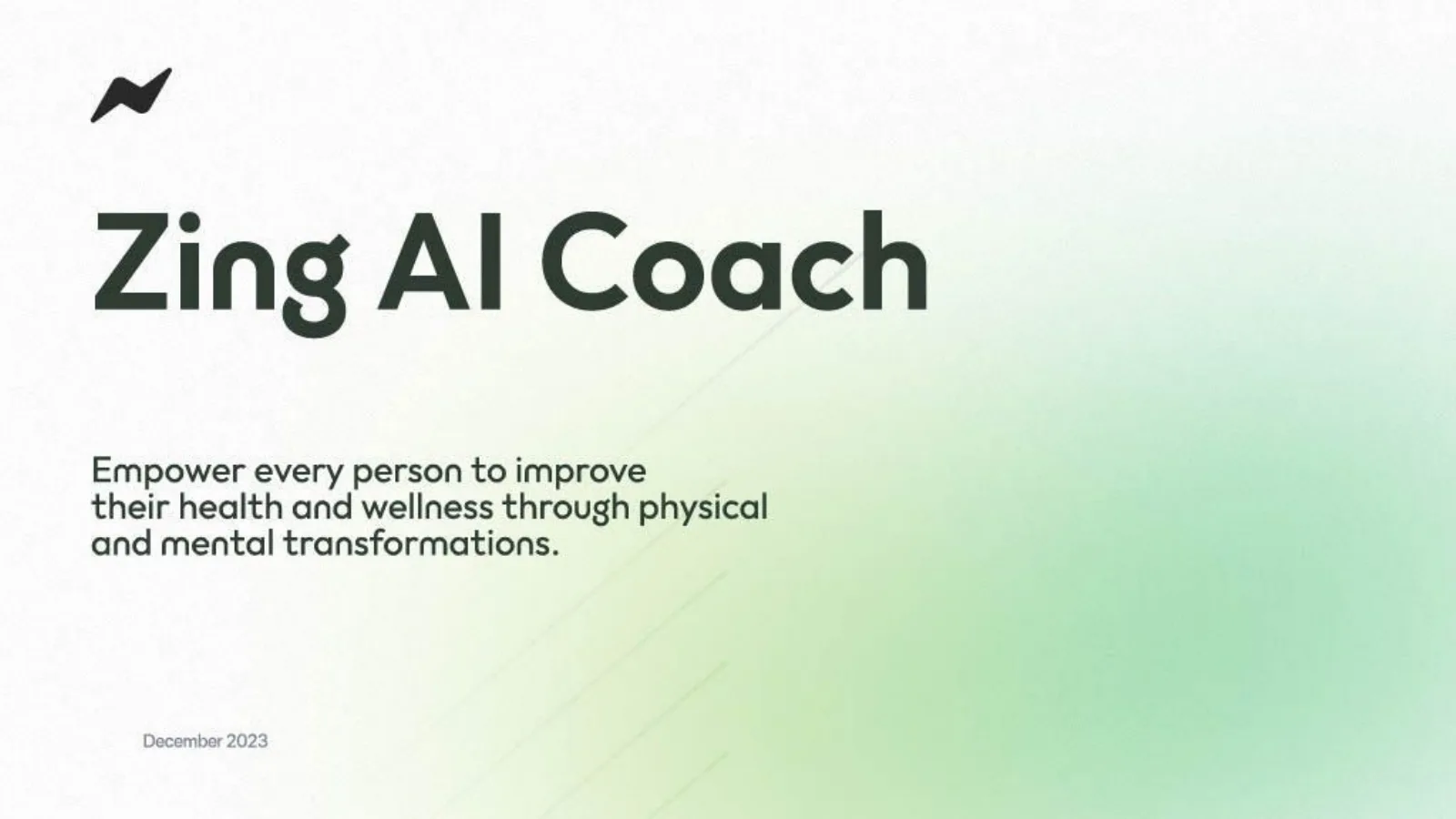Zing Coach pitch deck slide
