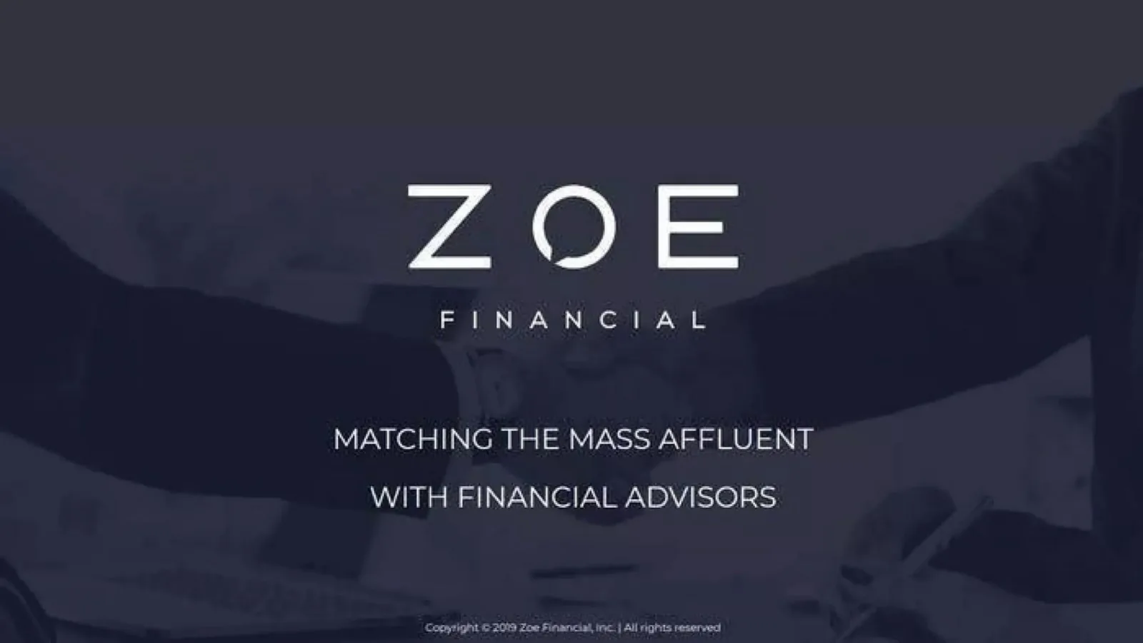 Zoe Financial pitch deck slide