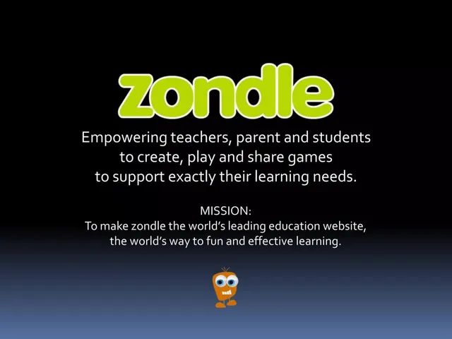 Zondle pitch deck cover